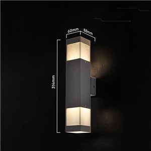 Oprawa ścienna elewacyjna V-TAC LED 2xGU10 czarna IP44 VT-10187 3 lata gwarancji