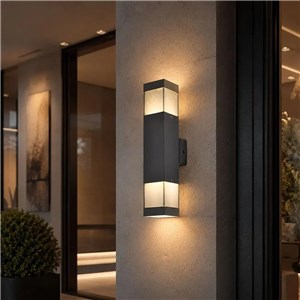 Oprawa ścienna elewacyjna V-TAC LED 2xGU10 czarna IP44 VT-10187 3 lata gwarancji