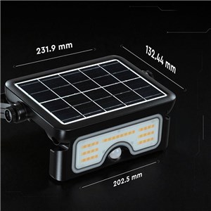 Naświetlacz LED solarny V-TAC 7W CCT czujnik ruchu IP65 czarny VT-777-7 STEP: 3000K + 4000K + 6500K 900lm 3 lata gwarancji