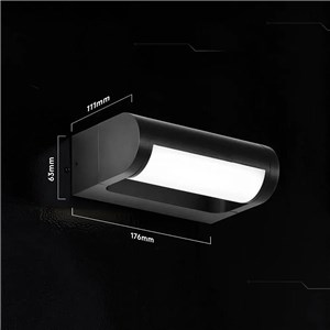 Kinkiet ścienny ogrodowy elewacyjny V-TAC 10W CREE CHIP regulowany IP65 czarny VT-120012-B 3000K 1550lm 6 lat gwarancji