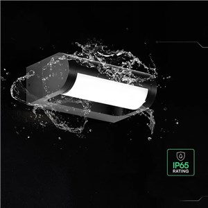 Kinkiet ścienny ogrodowy elewacyjny V-TAC 10W CREE CHIP regulowany IP65 czarny VT-120012-B 3000K 1550lm 6 lat gwarancji