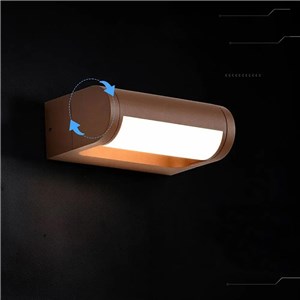 Kinkiet ścienny ogrodowy elewacyjny V-TAC 10W CREE CHIP regulowany IP65 brąz corten VT-120012-C 3000K 1550lm 6 lat gwarancji