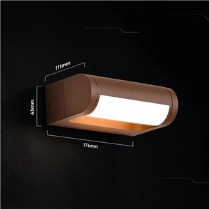 Kinkiet ścienny ogrodowy elewacyjny V-TAC 10W CREE CHIP regulowany IP65 brąz corten VT-120012-C 3000K 1550lm 6 lat gwarancji