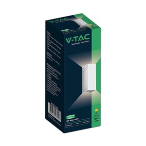Oprawa ścienna V-TAC 10W LED COB biała IP65 CCT zmiana barwy VT-120112-W 2700K-3200K-4000K 1250lm