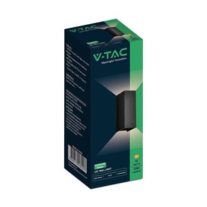 Oprawa ścienna V-TAC 10W LED COB czarna IP65 CCT zmiana barwy VT-120112-B 2700K-3200K-4000K 1250lm