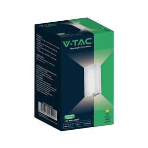 Oprawa ścienna V-TAC 10W LED COB biała IP65 CCT zmiana barwy VT-120113 2700K-3200K-4000K 1250lm