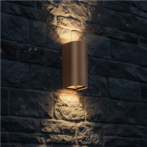 Oprawa ścienna V-TAC 10W LED COB brąz corten IP65 CCT zmiana barwy VT-120113 2700K-3200K-4000K 1250lm