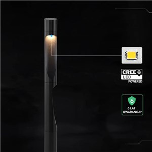 Słupek ogrodowy 80cm V-TAC 11W LED CREE CHIP IP65 czarny VT-120008 3000K 1220lm 6 lat gwarancji