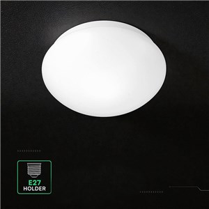Oprawa sufitowa plafoniera E27 V-TAC biała okrągła fi28cm IP44 czujnik ruchu mikrofalowy VT-8178 5 lat gwarancji