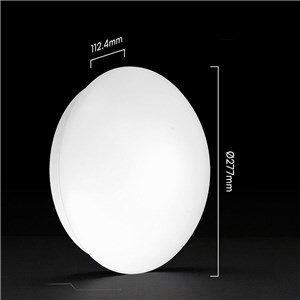 Oprawa sufitowa plafoniera E27 V-TAC biała okrągła fi28cm IP44 czujnik ruchu mikrofalowy VT-8178 5 lat gwarancji