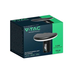 Kinkiet ogrodowy ścienny solarny V-TAC 2W LED czujnik ruchu IP54 VT-81018 3000K 95lm 3 lata gwarancji