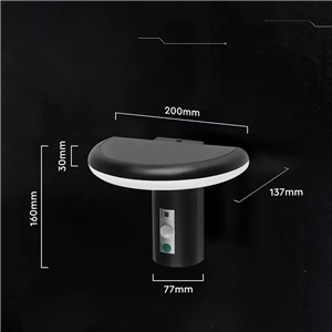 Kinkiet ogrodowy ścienny solarny V-TAC 2W LED czujnik ruchu IP54 VT-81018 3000K 95lm 3 lata gwarancji