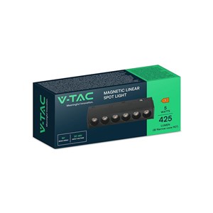 Oprawa szynoprzewód 48V V-TAC 5W 48V 36st LED czarna VT-41008 4000K 425lm 3 lata gwarancji