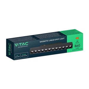 Oprawa szynoprzewód 48V V-TAC 10W 48V 36st LED czarna VT-41021 4000K 860lm 3 lata gwarancji