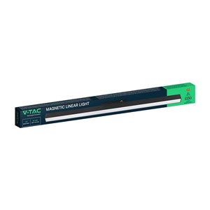Oprawa szynoprzewód 48V V-TAC 20W 48V 120st LED czarna VT-41027 6400K 2230lm 3 lata gwarancji