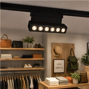 Oprawa szynoprzewód 48V V-TAC 5W 48V 36st LED czarna 12cm regulowana VT-41028 3000K 400lm 3 lata gwarancji