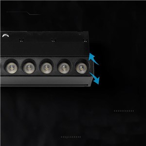 Oprawa szynoprzewód 48V V-TAC 5W 48V 36st LED czarna 12cm regulowana VT-41028 6400K 400lm 3 lata gwarancji