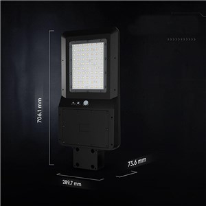 Naświetlacz oprawa uliczna solarna V-TAC 40W LED czarna IP65 150Lm/W CCT VT-ST43 3000K-4000K-6500K 6000lm 3 lata gwarancji