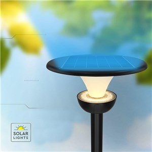 Oprawa ogrodowa parkowa solarna LOTUS V-TAC 20W LED pilot czujnik timer LifePO4 6000mAh CCT czarna VT-10200 3000K-4000K-6000K 2400lm 3 lata gwarancji