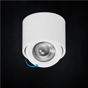 Oprawa V-TAC LED CREE uchylny downlight natynkowy 12W CRI90+ CCT IP44 biała VT-110012CCT 3000K-4000K-6500K 800lm 6 lat gwarancji