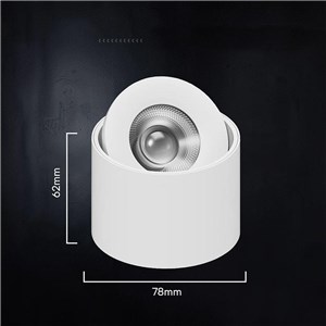 Oprawa V-TAC LED CREE uchylny downlight natynkowy 12W CRI90+ CCT IP44 biała VT-110012CCT 3000K-4000K-6500K 800lm 6 lat gwarancji