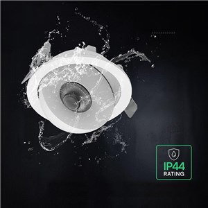 Oprawa V-TAC LED CREE uchylny downlight wpuszczany 12W CRI90+ CCT IP44 biała VT-110011CCT 3000K-4000K-6500K 800lm 6 lat gwarancji