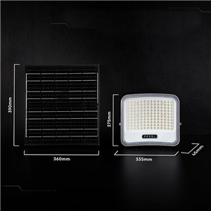Naświetlacz LED solarny V-TAC 25W pilot auto timer IP65 czarny CCT VT-305W 3000K-4500K-6500K 2000lm