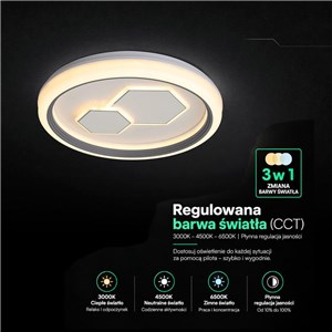 Oprawa sufitowa V-TAC 2x30W LED CCT 480x60mm pilot VT-84231 4200lm