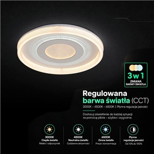Oprawa sufitowa V-TAC 2x40W LED CCT 480x60mm pilot VT-84241 6400lm
