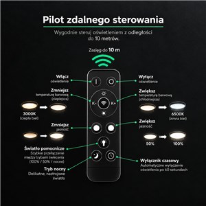 Oprawa sufitowa V-TAC 2x40W LED CCT 480x60mm pilot VT-84241 6400lm