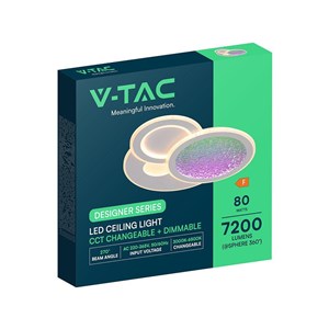 Oprawa sufitowa V-TAC 2x40W LED CCT 500x500x55mm pilot VT-84242 7200lm