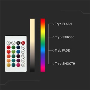Żarówka LED V-TAC 4,8W E14 świeca pilot VT-2214-N-1 RGB+3000K 320lm