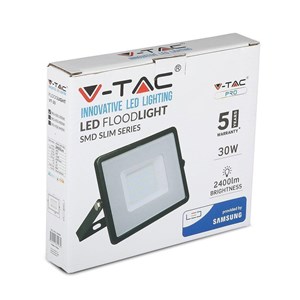 Projektor LED V-TAC 30W SAMSUNG CHIP Czarny VT-30-B 6400K 2400lm 5 Lat Gwarancji