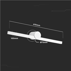 Oprawa kinkiet ścienny V-TAC 10W LED biały IP65 lustro obraz łazienka VT-7022-W 3000K 1530lm