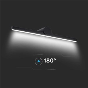 Oprawa kinkiet ścienny V-TAC 10W LED czarny IP65 lustro obraz łazienka VT-7022-B 3000K 1530lm