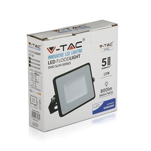 Projektor LED V-TAC 10W SAMSUNG CHIP Czarny VT-10-B 3000K 800lm 5 Lat Gwarancji