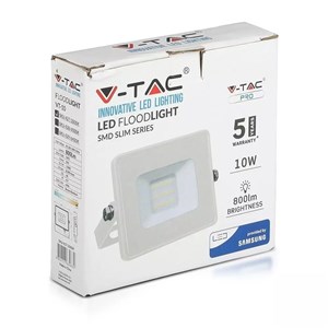 Projektor LED V-TAC 10W SAMSUNG CHIP Biały VT-10-W 4000K 800lm 5 Lat Gwarancji