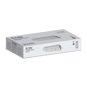 Oprawa gipsowa V-TAC 3xGU10 sufitowa biała 280x100 VT-11003 3 lata gwarancji