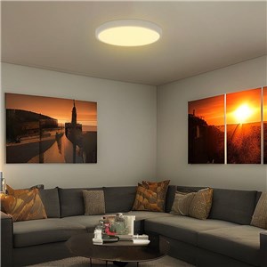 Oprawa sufitowa plafoniera V-TAC 36W LED SAMSUNG CHIP okrągły 42cm natynkowy pilot czujnik ruchu IP44 biały VT-8630S 4000K 3820lm 5 lat gwarancji