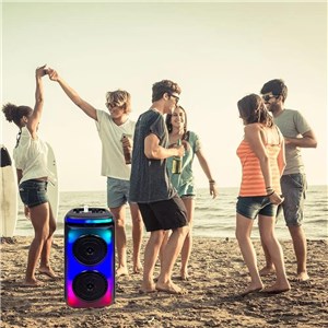 Głośnik Przenośny V-TAC 400W Mikrofon Pilot BT USB TF FM AUX TWS KARAOKE VT-4000W