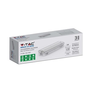 Oprawa Ewakuacyjna Awaryjna V-TAC 3W LED 4 piktogramy, przycisk TEST VT-996 6400K 130lm 3 Lata Gwarancji