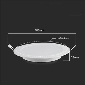 Panel Wpuszczany V-TAC 3W LED SAMSUNG CHIP Okrągły 90x28mm VT-61003RD-S 3000K 330lm 5 Lat Gwarancji