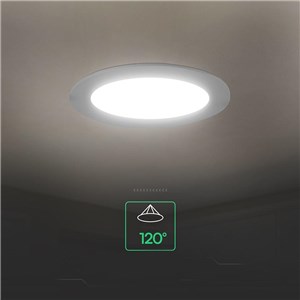 Panel wpuszczany downlight V-TAC 6W LED CREE CHIP okrągły 120x28mm VT-61006CCT 3000K-4000K-6500K 630lm 6 lat gwarancji