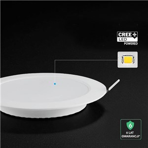 Panel wpuszczany downlight V-TAC 24W LED CREE CHIP okrągły 294x29mm VT-61024CCT 3000K-4000K-6500K 2640lm 6 lat gwarancji