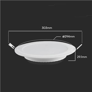 Panel wpuszczany downlight V-TAC 24W LED SAMSUNG CHIP okrągły 294x29mm VT-61024RD-S 6500K 2640lm 5 lat gwarancji