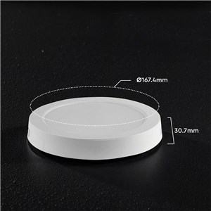 Panel natynkowy downlight V-TAC 12W LED CREE CHIP okrągły 167x30mm VT-60012CCT 3000K-4000K-6500K 1320lm 6 lat gwarancji