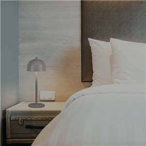 Lampka stołowa nocna V-TAC 3W LED 30cm ładowanie USB ściemnianie szara VT-1052 3000K-6000K 200lm