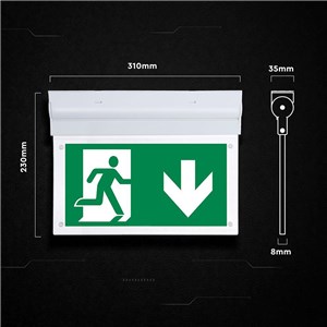 Oprawa ewakuacyjna V-TAC 2W CREE CHIP sufitowa natynkowa VT-519-S 6000K 120lm 3 lata gwarancji