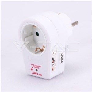 Adapter z ochroną przepięciową V-TAC 16A 3680W BIAŁY VT-1101-1
