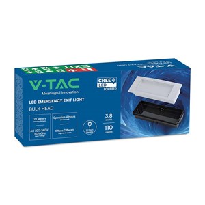 Oprawa ewakuacyjna awaryjna 12-godzinna V-TAC CREE LED VT-511 6000K 110lm 3 lata gwarancji